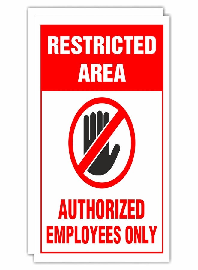 ATTRACTSO - Restricted Area Vinyl With 5mm Sunboard Signage Board Stickers | Glass Door, Wooden Door | Sign board for Doors | Signage for Offices | Office (Size- 6x8 Inch) (Pack of 1) - Image 1